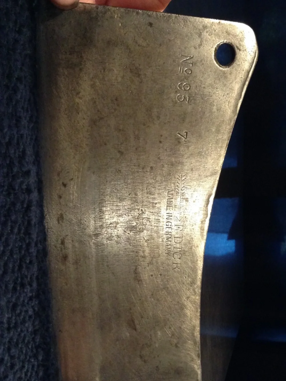 Rare Antique F. DICK No. 93 Meat Cleaver 7